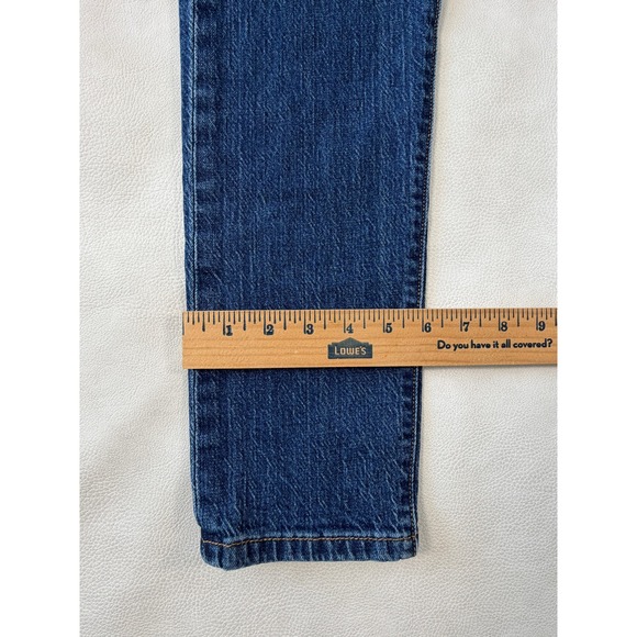 Levis Premium 501 S Skinny Jeans Dark Wash Indigo High Rise Womens 26 28x28 - Picture 4 of 9